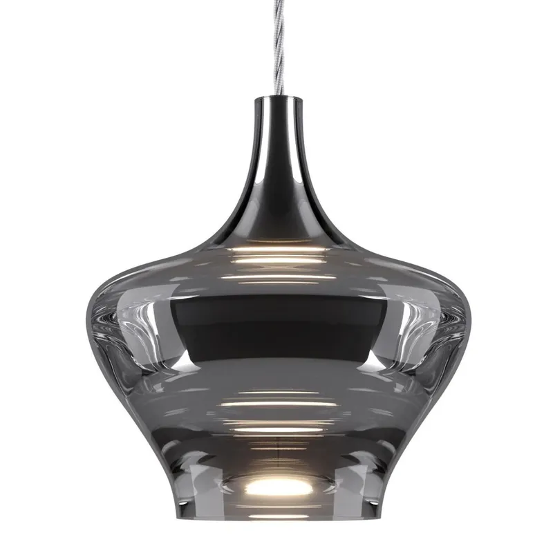 Akční Cena Lodes Nostalgia medium glossy smoke, závěs z kouřového skla, 11W LED 2700K, prům. 20cm