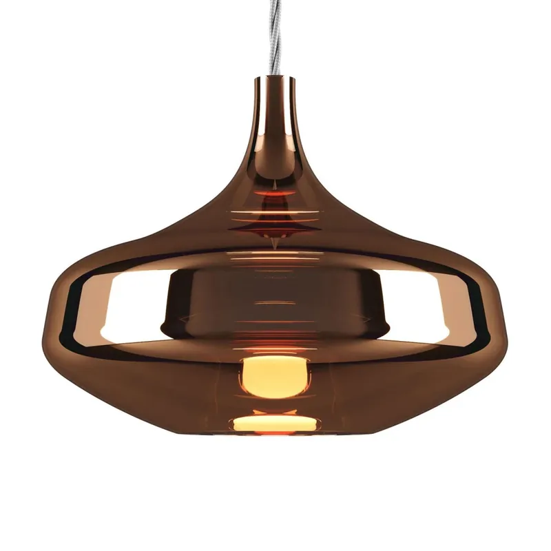 Dokud Zásoby Vydrží Lodes Nostalgia large glossy bronze, závěs z bronzového skla, 11W LED 2700K, prům. 28cm