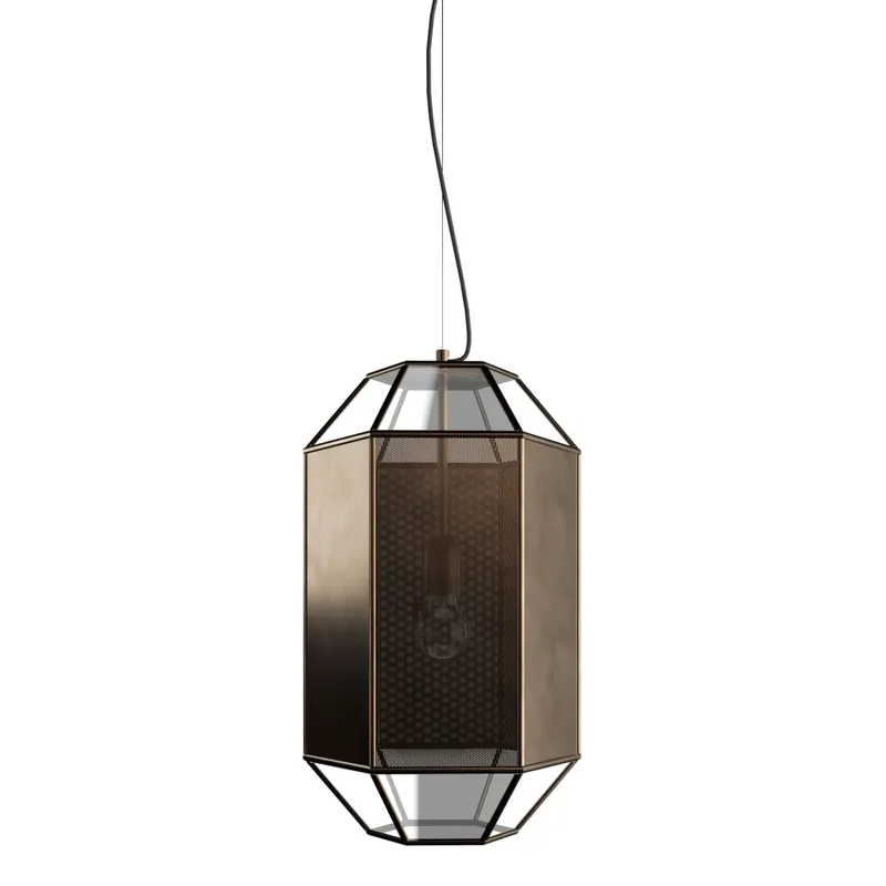 Top Prodej Il Fanale Massira, moderní lustr z perforovaného plechu, 1x15W E27, výška 50,5cm