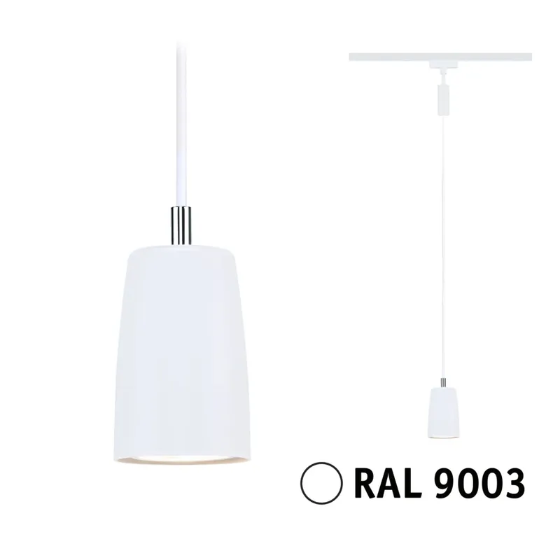 Jen Po Omezenou Doba Paulmann Cover, závěsné svítidla pro Urail system, max. 1x10W GU10, signální bílá/chrom