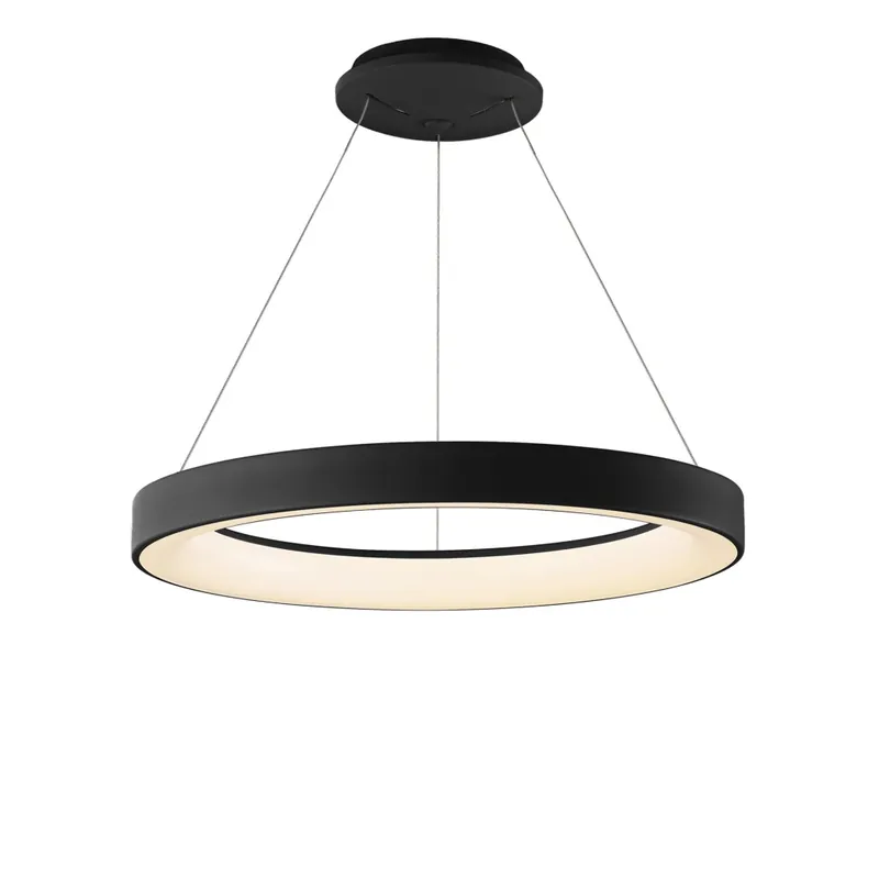 Originální Mantra Niseko II, závěsné kruhové svítidlo LED 40W, 2700-5000K, dálk. ovládání, černá, průměr 50cm