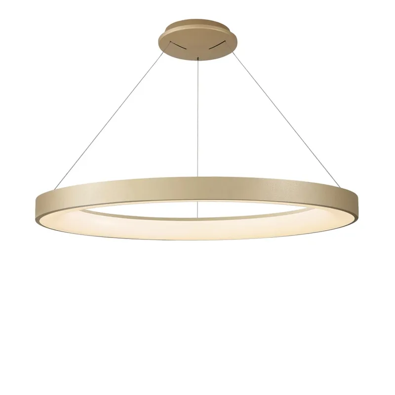 Mantra Niseko II, závěsné kruhové svítidlo LED 50W, 2700-5000K, dálk. ovládání, zlatá, průměr 65cm Zlevněný