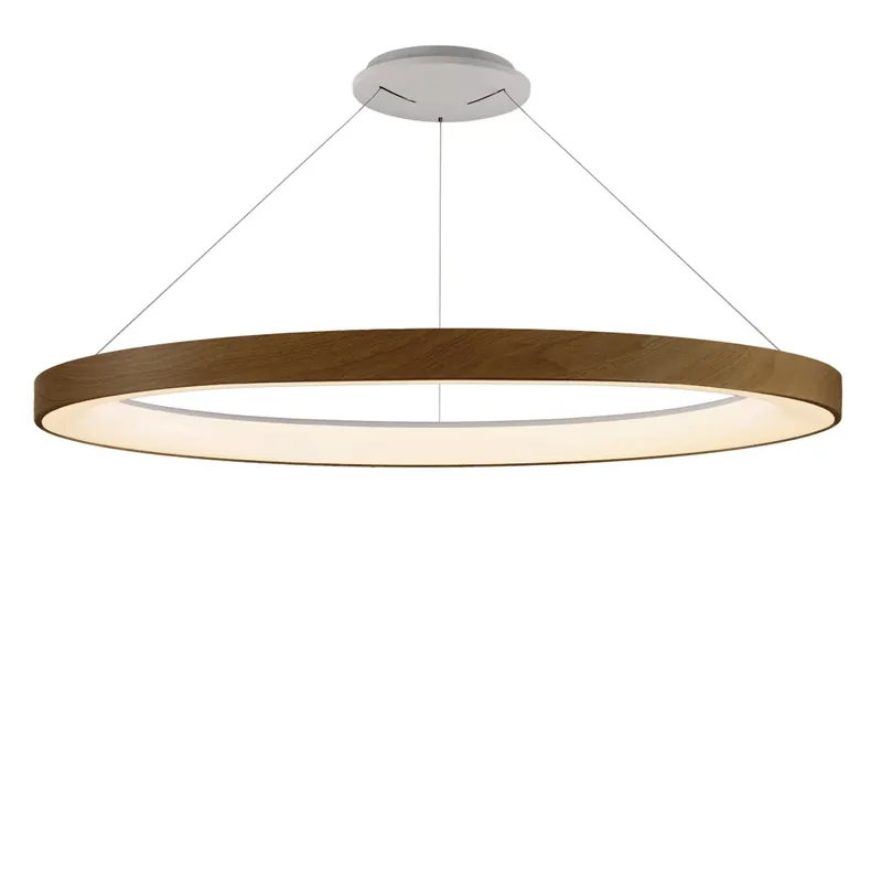 Mantra Niseko II, závěsné kruhové svítidlo LED 66W, 2700-5000K, dálk. ovládání, dřevěná, průměr 90cm Hit Sezóny