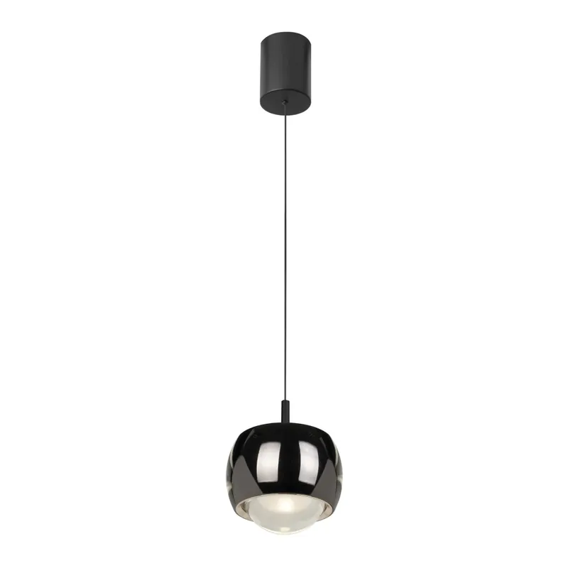Nakupujte Hned Mantra Roller, stahovací závěsné svítidlo se svícením dolů LED 12W, 3000K, černý chrom, průměr 9,6cm