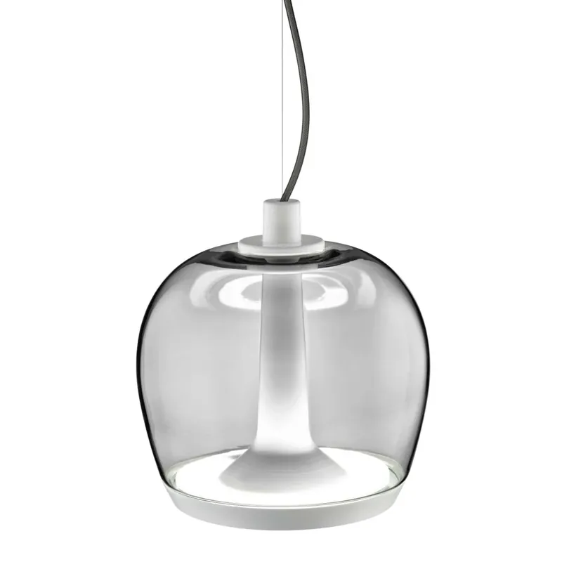 Kup Teď Leucos Aurelia S22 SS, závěsné svítidlo kouřové sklo/bílá, 11+5W LED 2700K stmívatelné, průměr 22,5cm