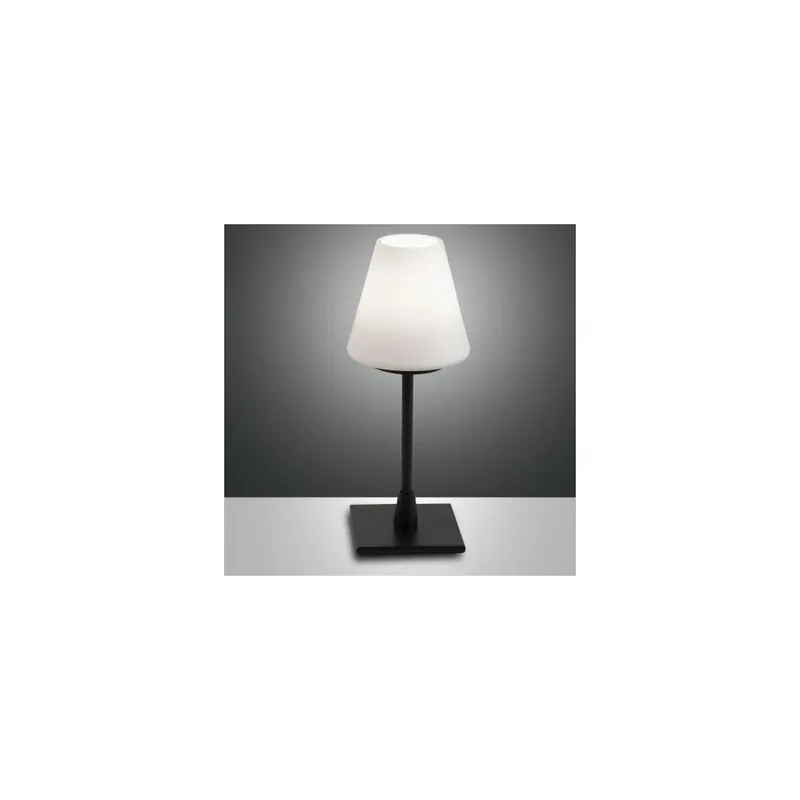 Nejlepší Volba Fabas Lucy, dotyková stolní lampa černá/bílé sklo, 1x20W G9, výška 25cm