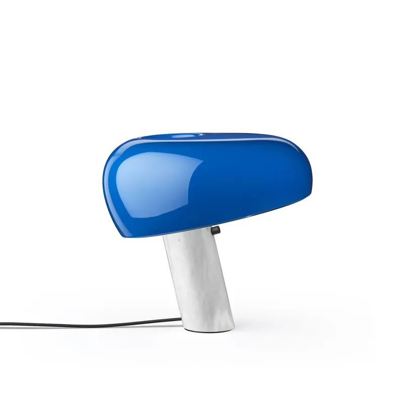 Flos Snoopy, designová stolní lampa se stmívačem v kombinaci modré a mramoru, 1x150W E27, výška 36,9cm Objednat Nyní