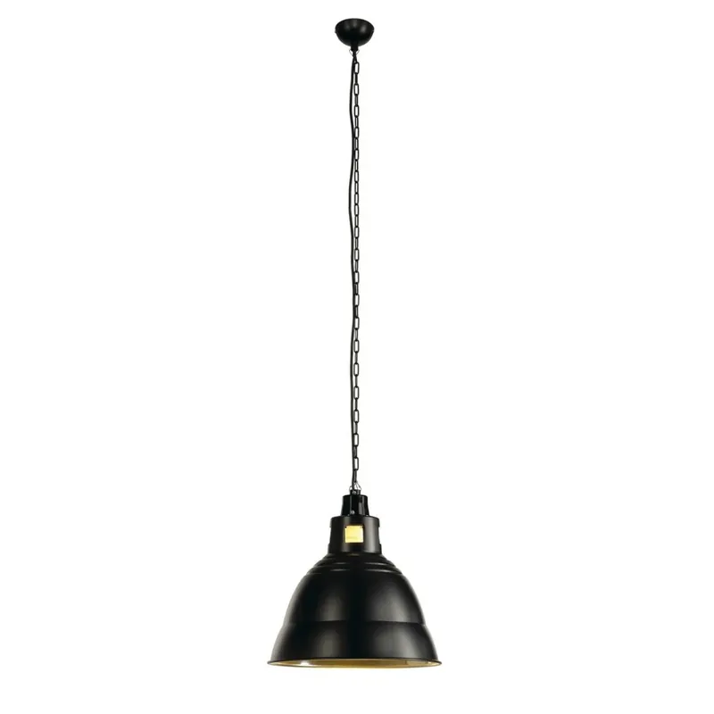 SLV Para 380, černé industriální závěsné svítidlo 1xE27, průměr 38,5cm Tovární Cena