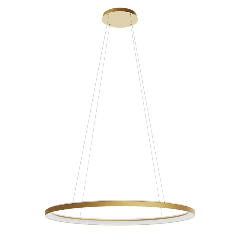 Redo Nobu, oválné zlaté závěsné svítidlo LED 100W 3000/4000K, 100x70cm, tříkrokové stmívání Kup Teď