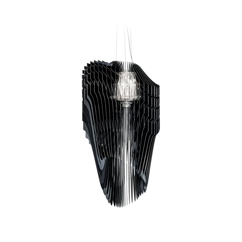 Slamp Avia suspension XL, černé designové svítidlo od Zaha Hadid, 6x52+1x100W, 140cm Speciální Cena