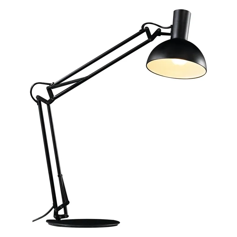 Nordlux Arki, stolní/nástěnná černá industriální lampa 1xE27 Autentický