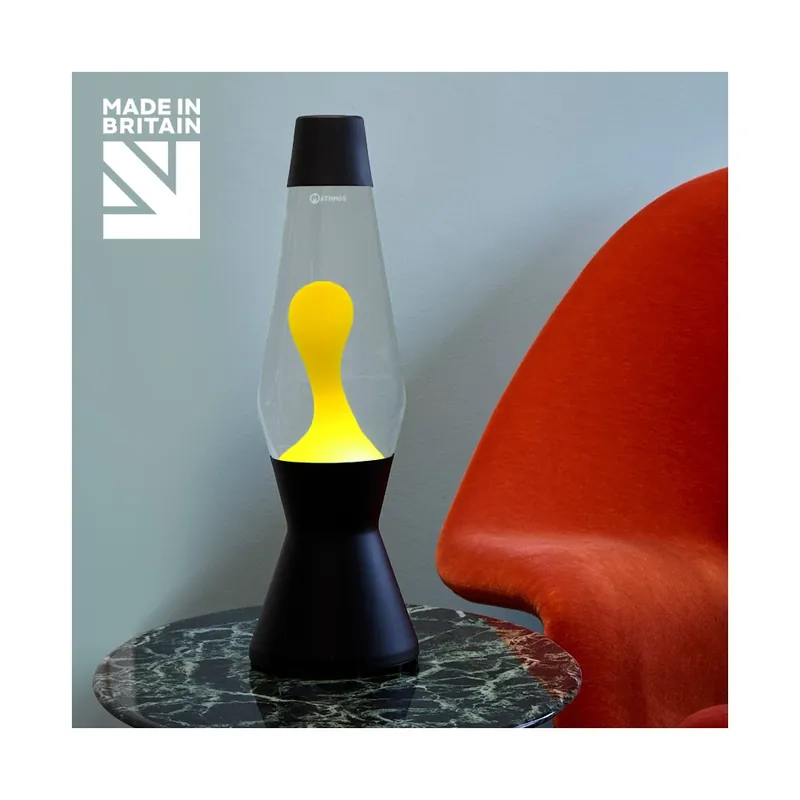 Mathmos Astro Black, originální lávová lampa, matně černá s čirou tekutinou a žlutou lávou, výška 43cm Objednat Nyní