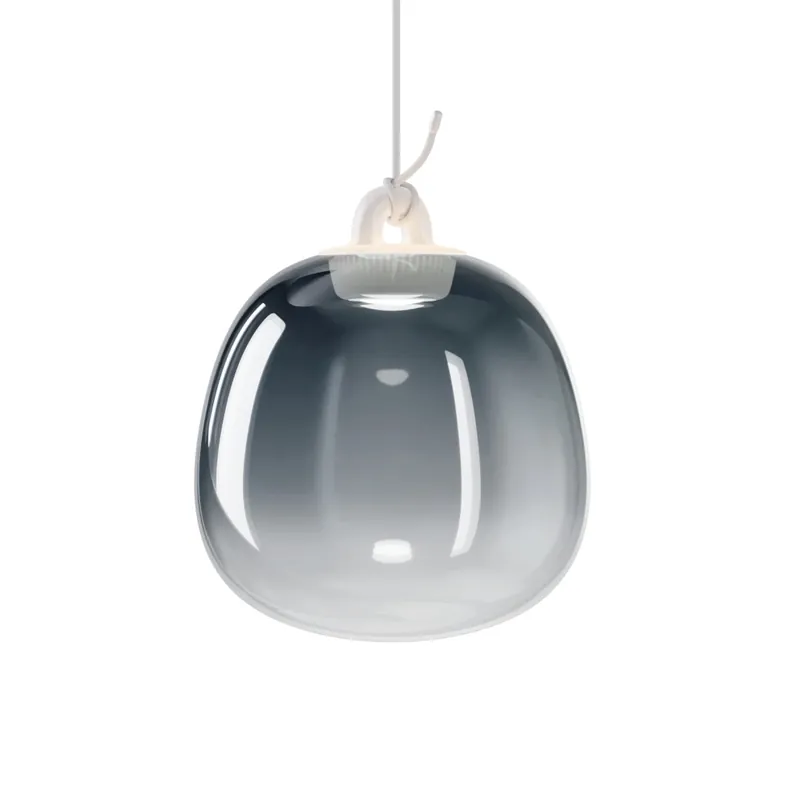 Nakupujte Hned Lodes Obló small, závěs z modrého foukaného skla, 1x7W LED 2700K, Ø21,1x24,3cm