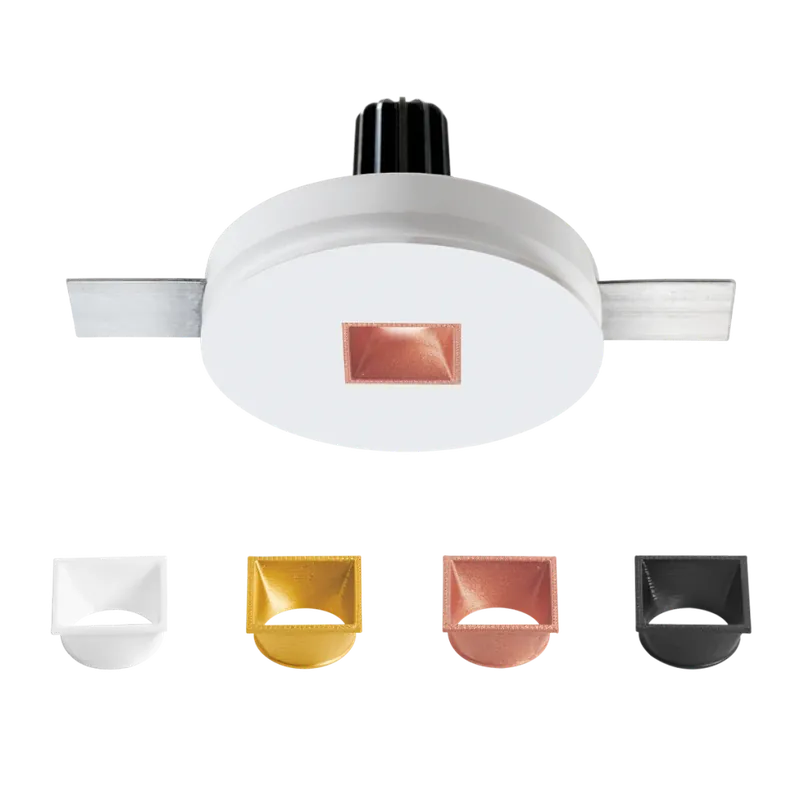 Linea Light Gypsum_Coloring_Q1 V2, sádrová bodovka s hranatým rámečkem, 6W 2700K 41.2° 24V, Ø 11cm Levný