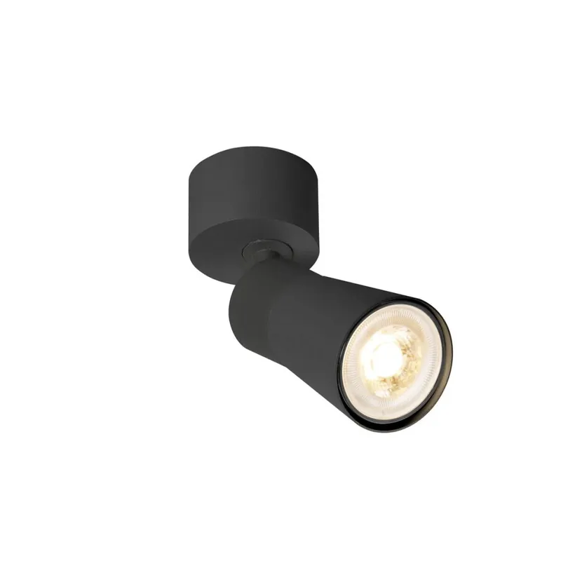 SLV Puri 2.0 Cone, černé nástěnné/stropní svítidlo 1xGU10 s kulatou základnou, výška 14,8cm Výhodná Nabídka