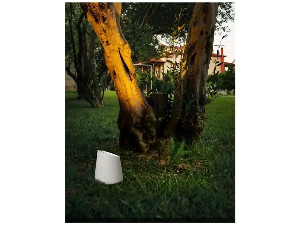Venkovní sloupkové svítidlo FOX bílý pískovec skleněný difuzor GU10 1x7W 100-240V bez žárovky IP65 - NOVA LUCE Poslední Šance