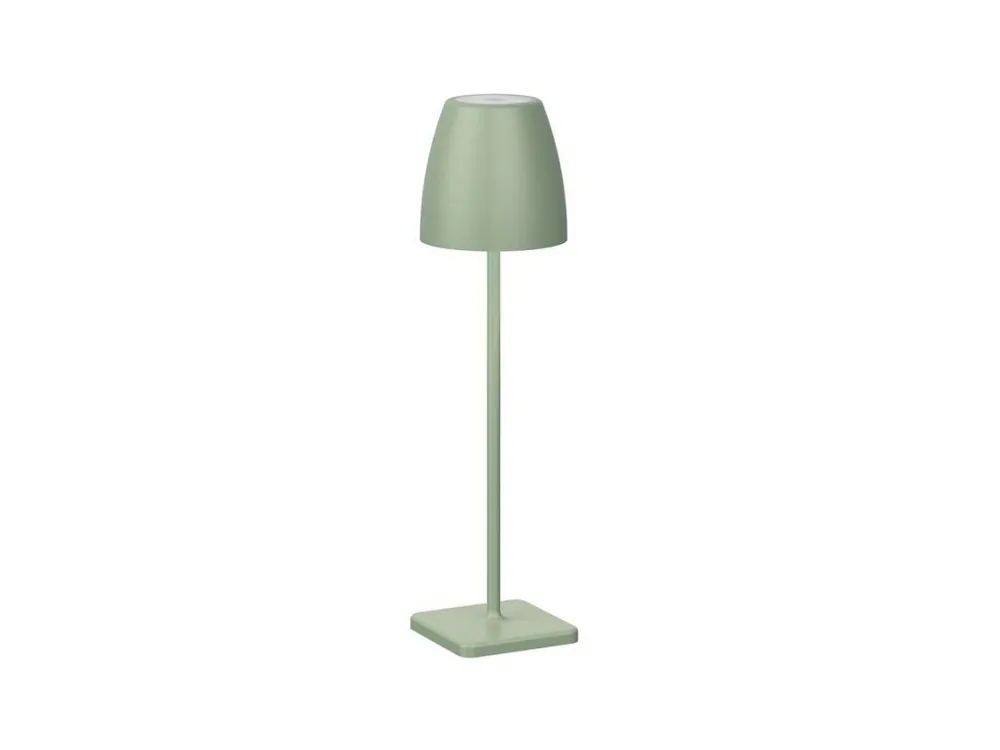 Venkovní stolní lampa COLT olivově zelený litý hliník a akryl LED 2W 3000K IP54 62st. 5V DC vypínač na těle USB kabel stmívatelné - NOVA LUCE Tovární Cena