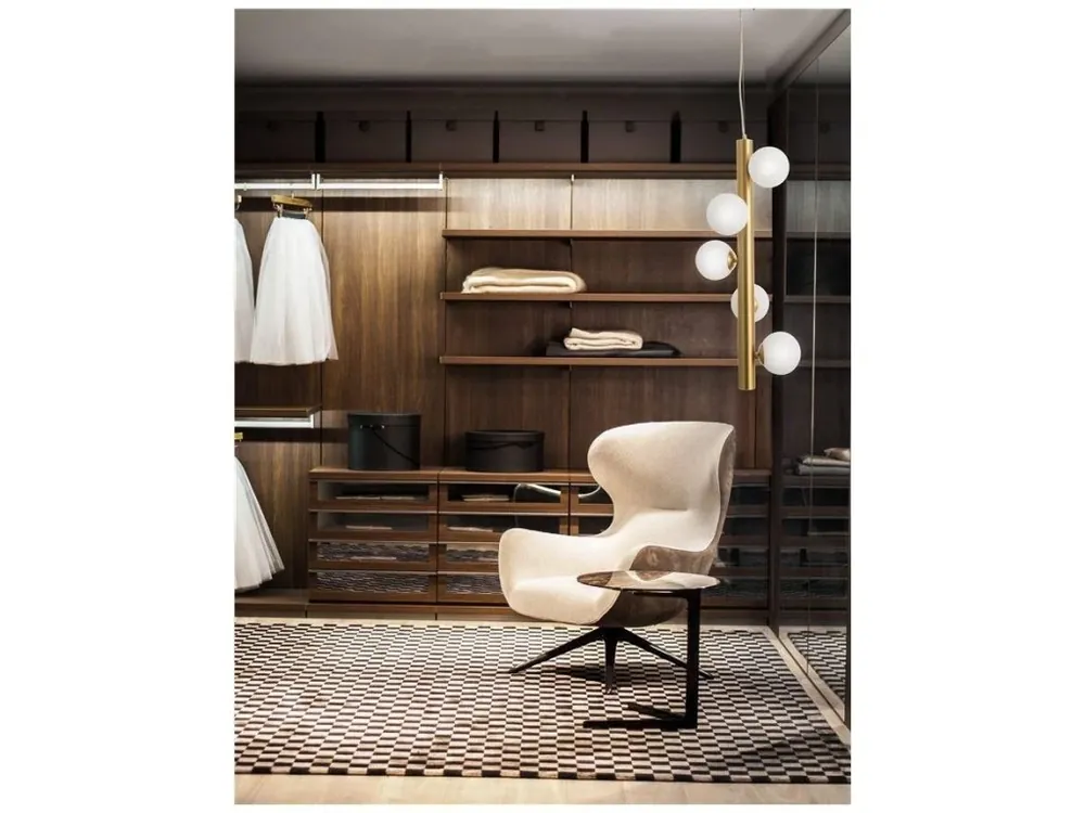 Speciální Cena Závěsné svítidlo JAKLIN opálové sklo antický mosazný kov zlatý kabel G9 5x5W 230V IP20 bez žárovky - NOVA LUCE