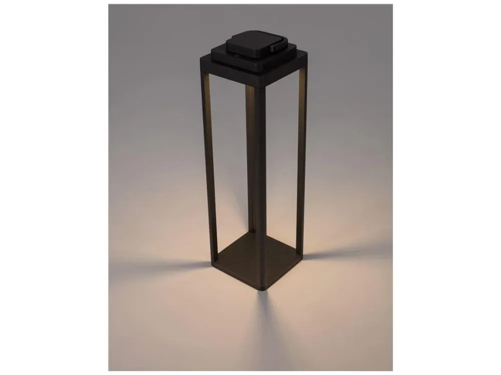 Venkovní stolní lampa FIGI antracitový hliník LED 2W 3000K 5V DC 108st. IP65 dotykový vypínač / baterie / USB kabel / stmívatelné - NOVA LUCE Rychlé Dodání