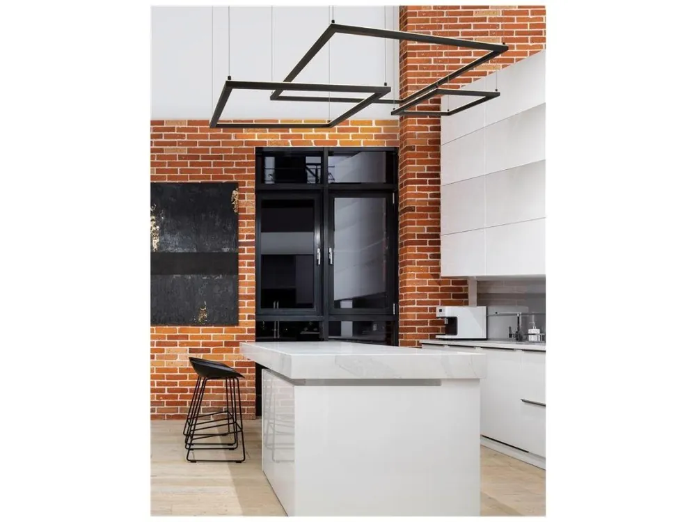 Expresní Doručení Závěsné svítidlo ETERNA černý hliník a akryl LED 40W 230V 3000K IP20 stmívatelné - NOVA LUCE