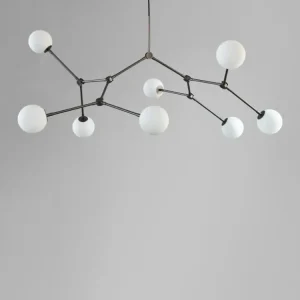 Přímo Od Výrobce Moderní lustr 101CPH Drop Bulb Big, průměr 157cm sklo, černá