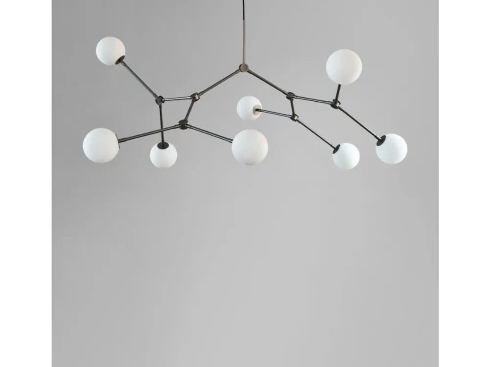 Přímo Od Výrobce Moderní lustr 101CPH Drop Bulb Big, průměr 157cm sklo, černá