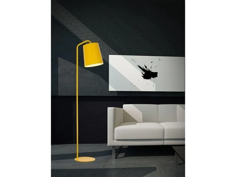 Stojací lampa STABILE matný žlutý kov zvenku matná bílá uvnitř E27 1x12W IP20 bez žárovky - NOVA LUCE Hit Sezóny