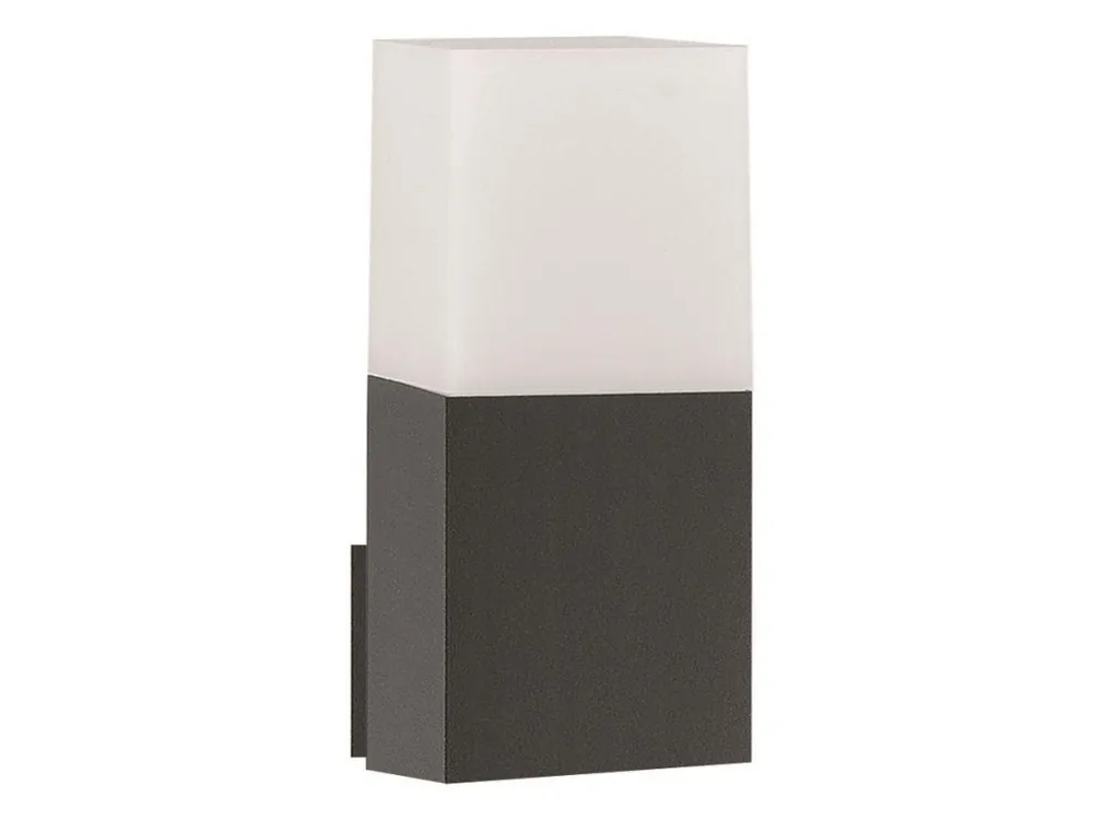 Venkovní nástěnné svítidlo STICK tmavě šedý hliník bílý akryl E27 1x12W 220-240V IP54 bez žárovky - NOVA LUCE Vysoce Kvalitní