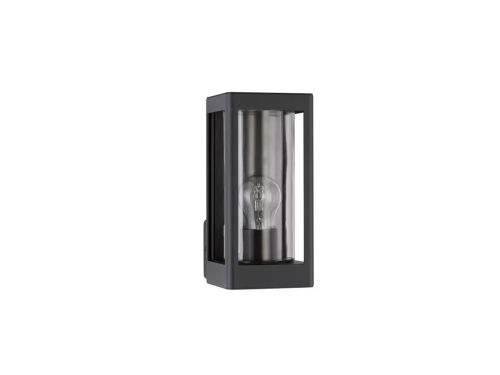 Venkovní nástěnné svítidlo FIGO tmavě šedý hliník a čiré sklo E27 1x12W 220-240V bez žárovky IP54 - NOVA LUCE Pouze Dnes