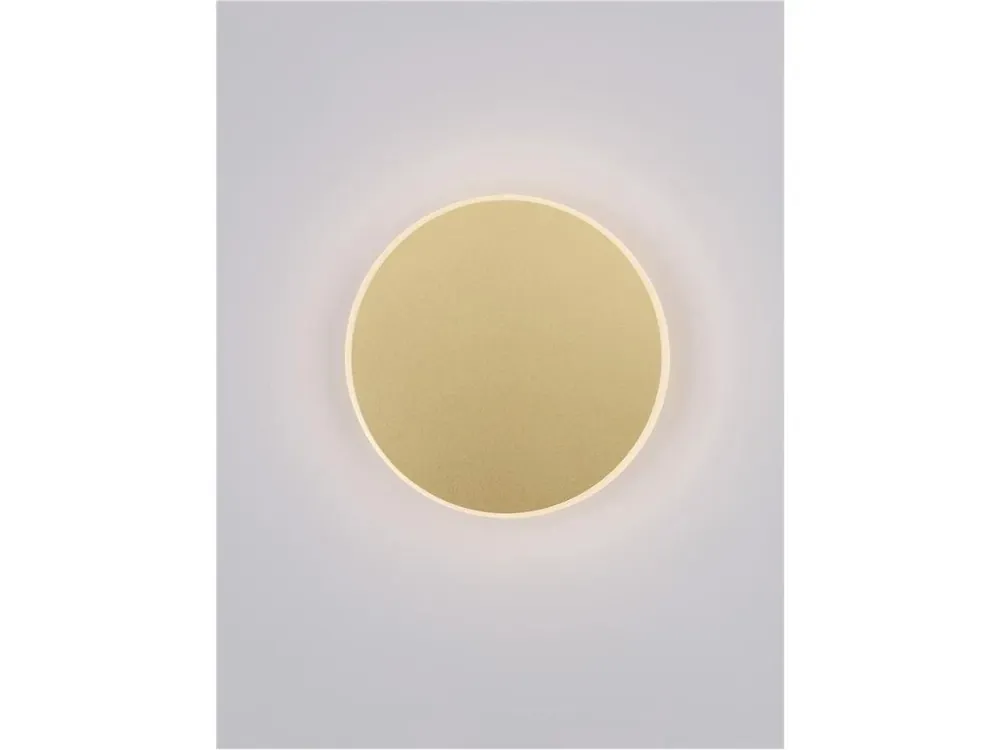 Autentický Nástěnné svítidlo CYRCLE matný zlatý hliník a akryl LED 20.5W 230V 3000K IP20 - NOVA LUCE