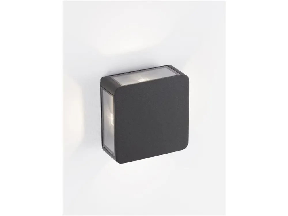 Sleva Venkovní nástěnné svítidlo SERIKA antracitový hliník a čiré sklo LED 8W 3000K 220-240V 222st. IP65 - NOVA LUCE