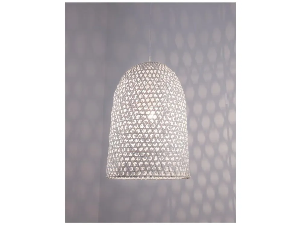 Nízká Cena Závěsné svítidlo AURORA bílý bambus bílý kabel E27 1x12W IP20 bez žárovky - NOVA LUCE
