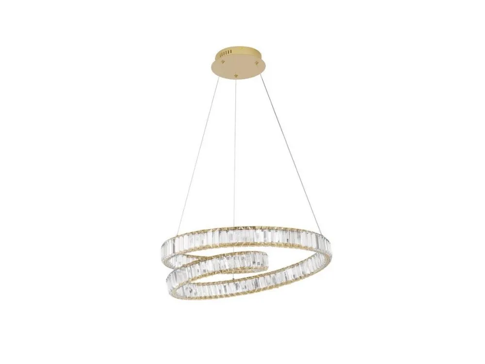 Závěsné svítidlo CONCETO zlatý kov a křišťál LED 50W 230V 3500K IP20 stmívatelné - NOVA LUCE Speciální Cena