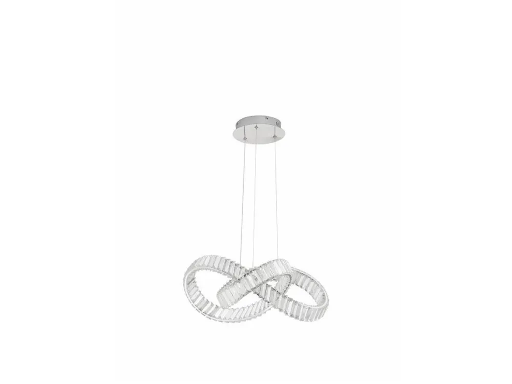 Nejlepší Volba Závěsné svítidlo CONCETO chromovaný kov a křišťál LED 50W 230V 3500K IP20 stmívatelné - NOVA LUCE