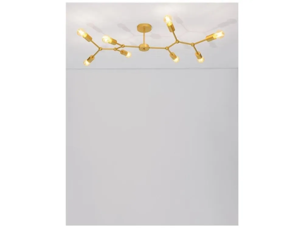 Stropní svítidlo CALISTO mosazný kov E27 8x12W 230V IP20 bez žárovky - NOVA LUCE Cenově Výhodný