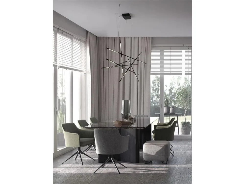 Koupit Online Závěsné svítidlo RACCIO černý kov a akryl LED 109W 230V 3000K IP20 stmívatelné - NOVA LUCE