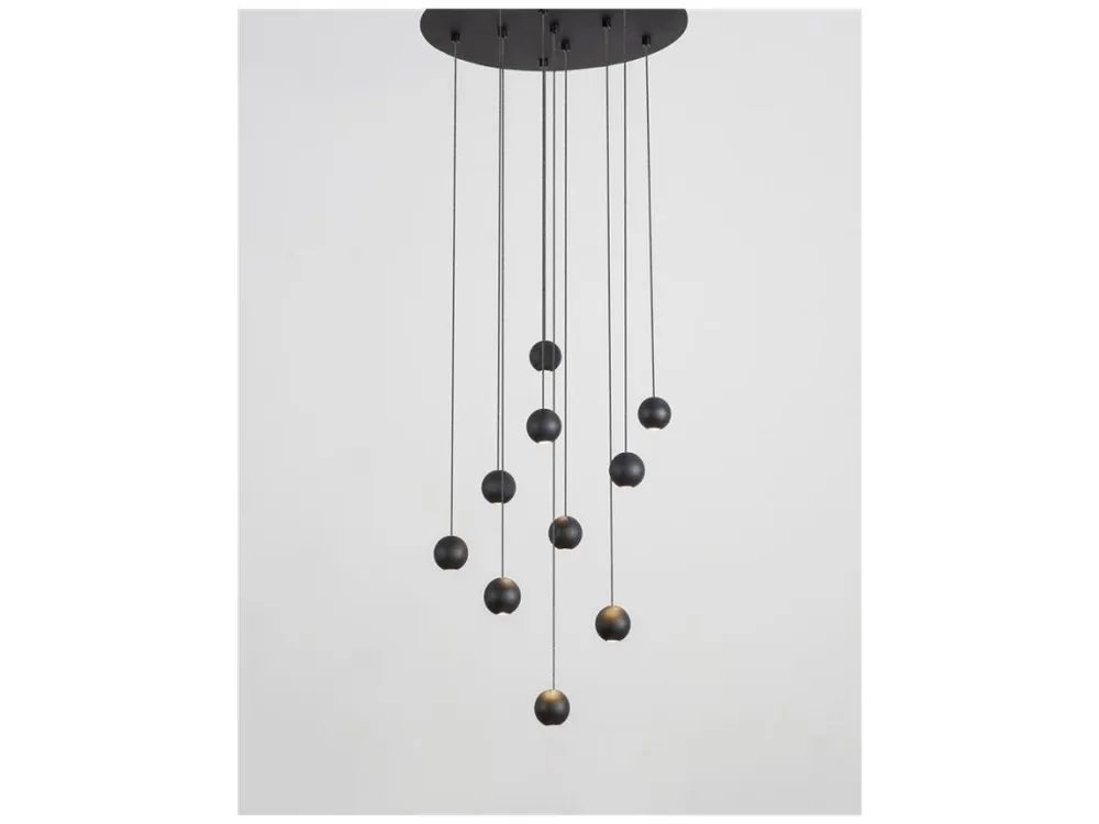 Levný Závěsné svítidlo NOCCI černý hliník černý kabel LED 10x4.5W 230V 3000K IP20 - NOVA LUCE