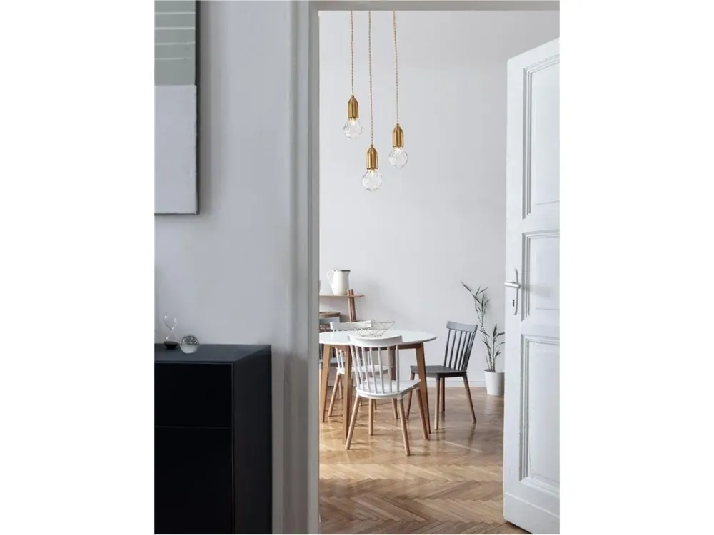 Nová Kolekce Závěsné svítidlo VEDA mosazný kov a čiré sklo G9 3x6W 230V IP20 bez žárovky - NOVA LUCE