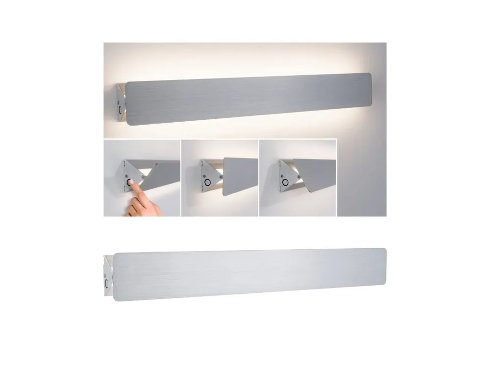 Sezónní Sleva LED nástěnné svítidlo Katla 2700K 230V 12W hliník kartáčovaný - PAULMANN