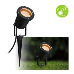 Zlevněný LED bodové zahradní světlo zlaté světlo neláká hmyz IP65 kruhové 92mm 2200 - 2200K 4,3W 230V 38-38° černá kov - PAULMANN