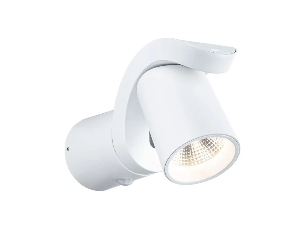 Výhodná Nabídka LED venkovní nástěnné svítidlo Cuff pohybové čidlo IP44 76x217mm 3000K 10W 230V 70° bílá hliník - PAULMANN