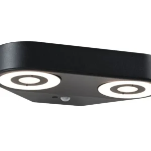 Cenově Výhodný LED venkovní nástěnné svítidlo Silma pohybové čidlo dva světelné zdroje IP44 280x176mm 3000K 2x5,5 / 2x0,7W 230V antracit hliník - PAULMANN