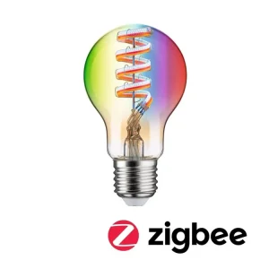Filament 230V Smart Home Zigbee 3.0 LED žárovka E27 6,3W RGBW+ stmívatelné zlatá - PAULMANN Dokud Zásoby Vydrží