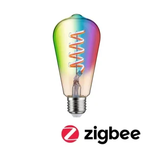 Filament 230V Smart Home Zigbee 3.0 LED žárovka ST64 E27 6,3W RGBW+ stmívatelné zlatá - PAULMANN Ihned K Objednání