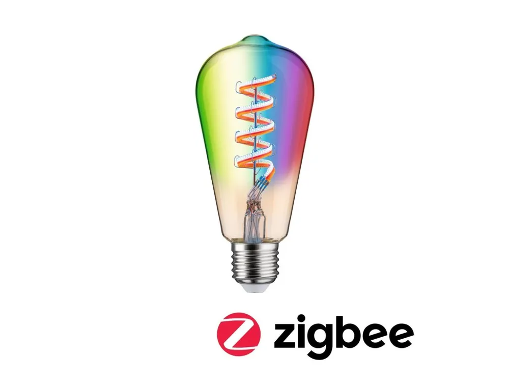 Filament 230V Smart Home Zigbee 3.0 LED žárovka ST64 E27 6,3W RGBW+ stmívatelné zlatá - PAULMANN Ihned K Objednání