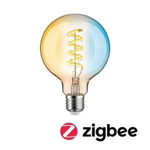 Akční Nabídka Filament 230V Smart Home Zigbee 3.0 LED Globe G95 E27 7,5W měnitelná bílá stmívatelné zlatá - PAULMANN