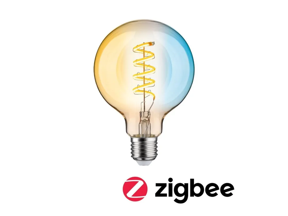 Akční Nabídka Filament 230V Smart Home Zigbee 3.0 LED Globe G95 E27 7,5W měnitelná bílá stmívatelné zlatá - PAULMANN