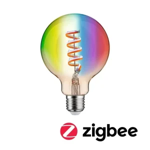 Expresní Doručení Filament 230V Smart Home Zigbee 3.0 LED Globe G95 E27 6,3W RGBW+ stmívatelné zlatá - PAULMANN