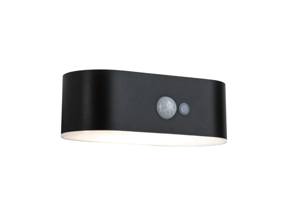 Solární LED venkovní nástěnné svítidlo Adya pohybové čidlo IP44 3000K černá - PAULMANN Jen Po Omezenou Doba