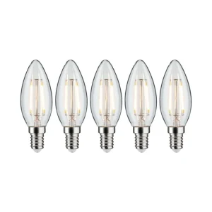 Hit Sezóny Filament set LED svíčka E14 230V 5x2,6W 2700K čirá - PAULMANN